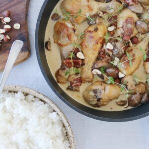 Kylling i svampe og flødesauce