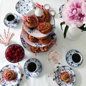 Frugtsnegle med hindbær og chokolade