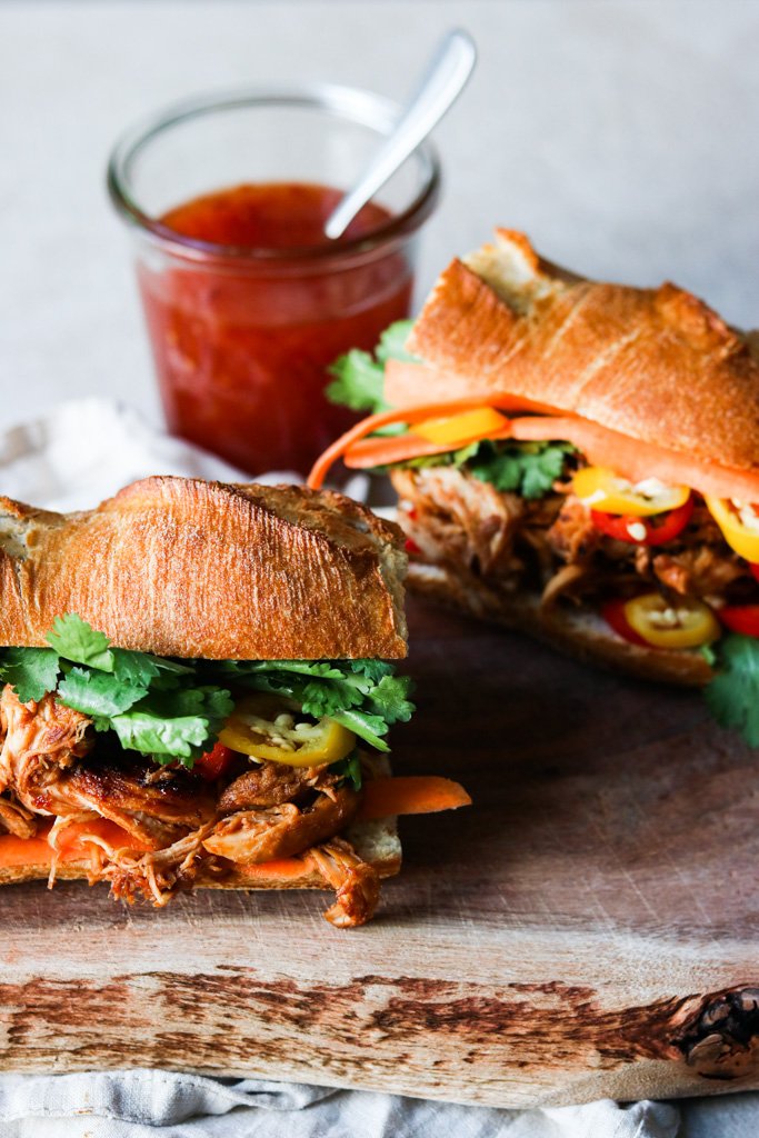 Sandwich med pulled kylling