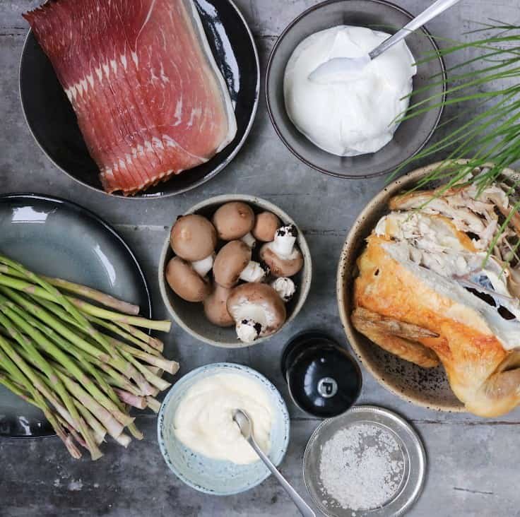 Ingredienser hønsesalat