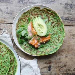 Pandekager med grønkål