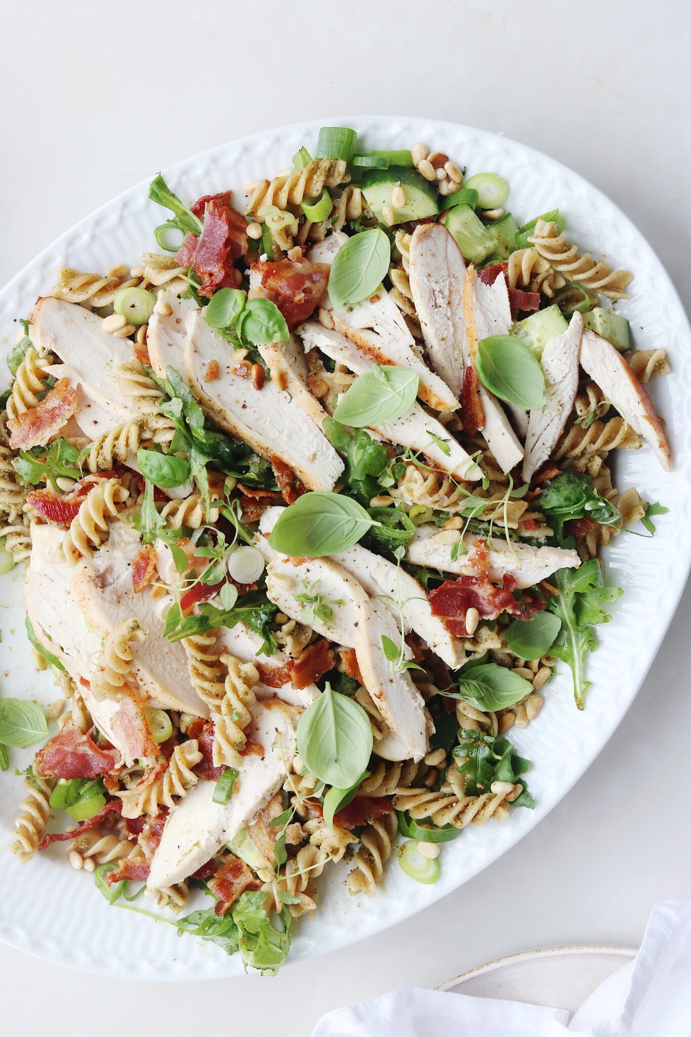 Pastasalat med kylling