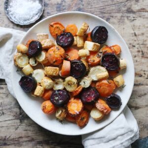 Rodfrugter bagt i ovnen