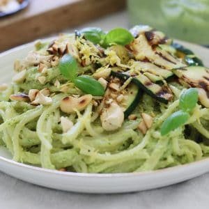 Spaghetti med avokadopesto
