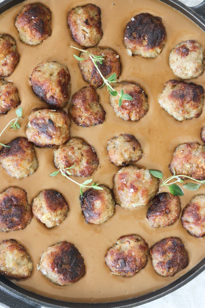 Svenske kødboller i brun sovs